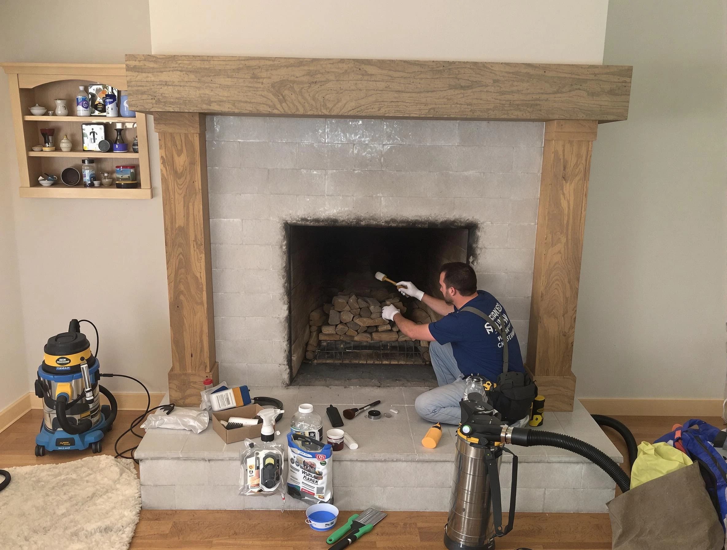 Detailed creosote removal process by Evans Chimney Sweep in Evans, CO