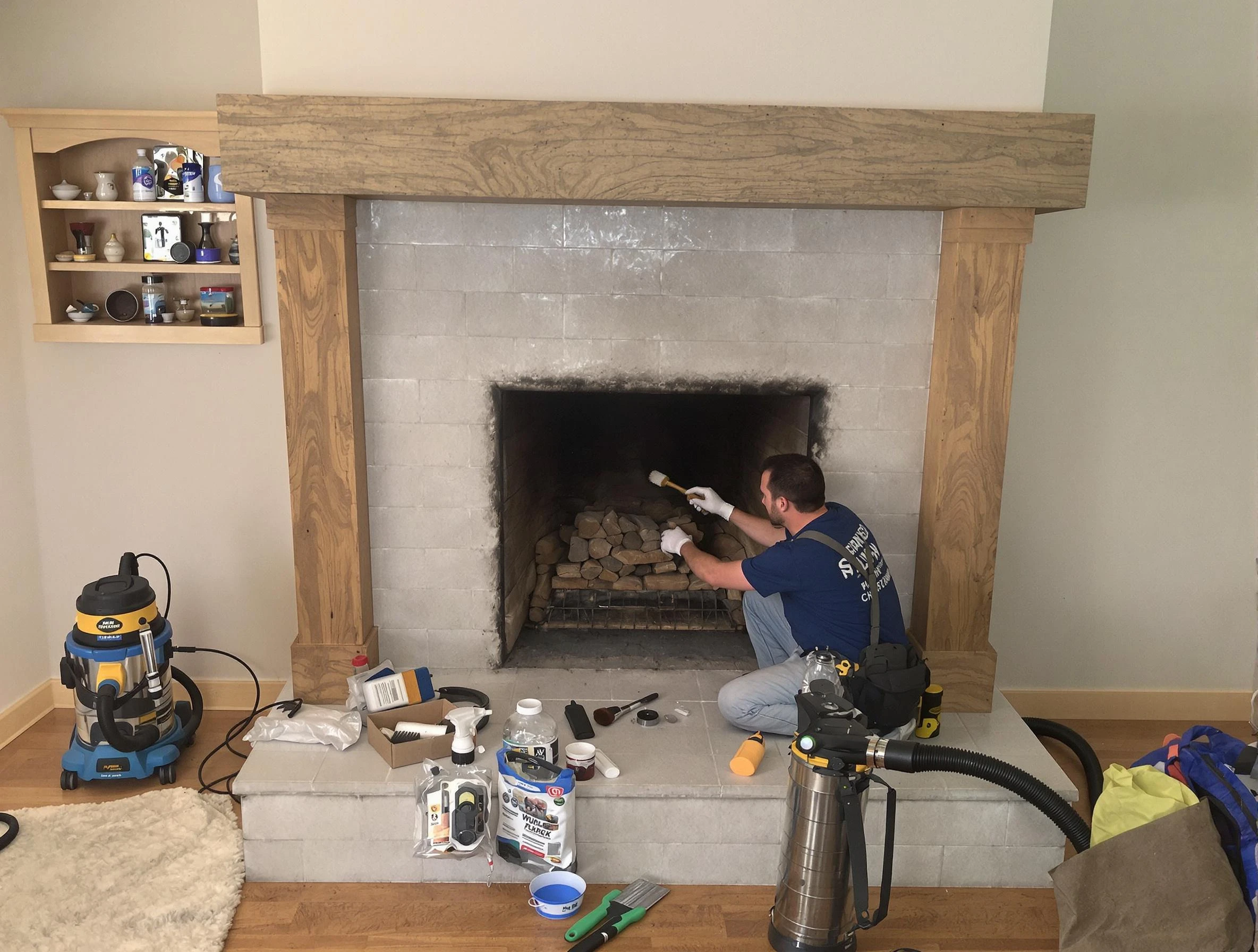 Detailed creosote removal process by Evans Chimney Sweep in Evans, CO